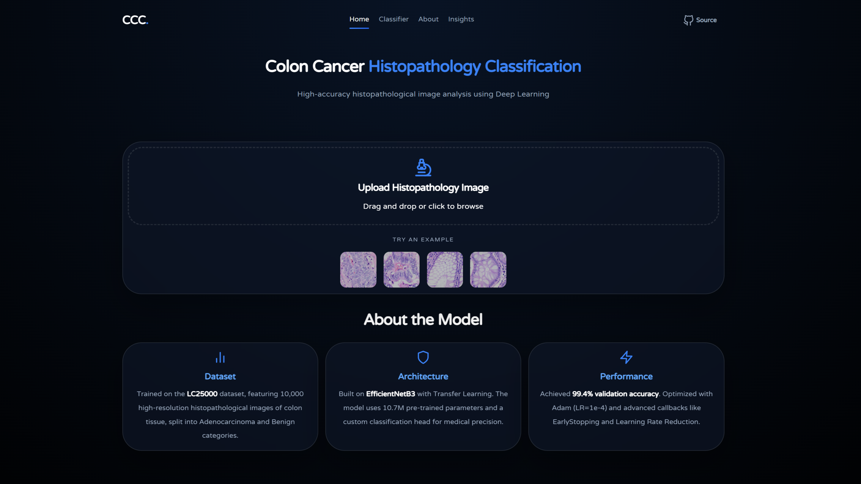 Colon Cancer Histopathology Classification