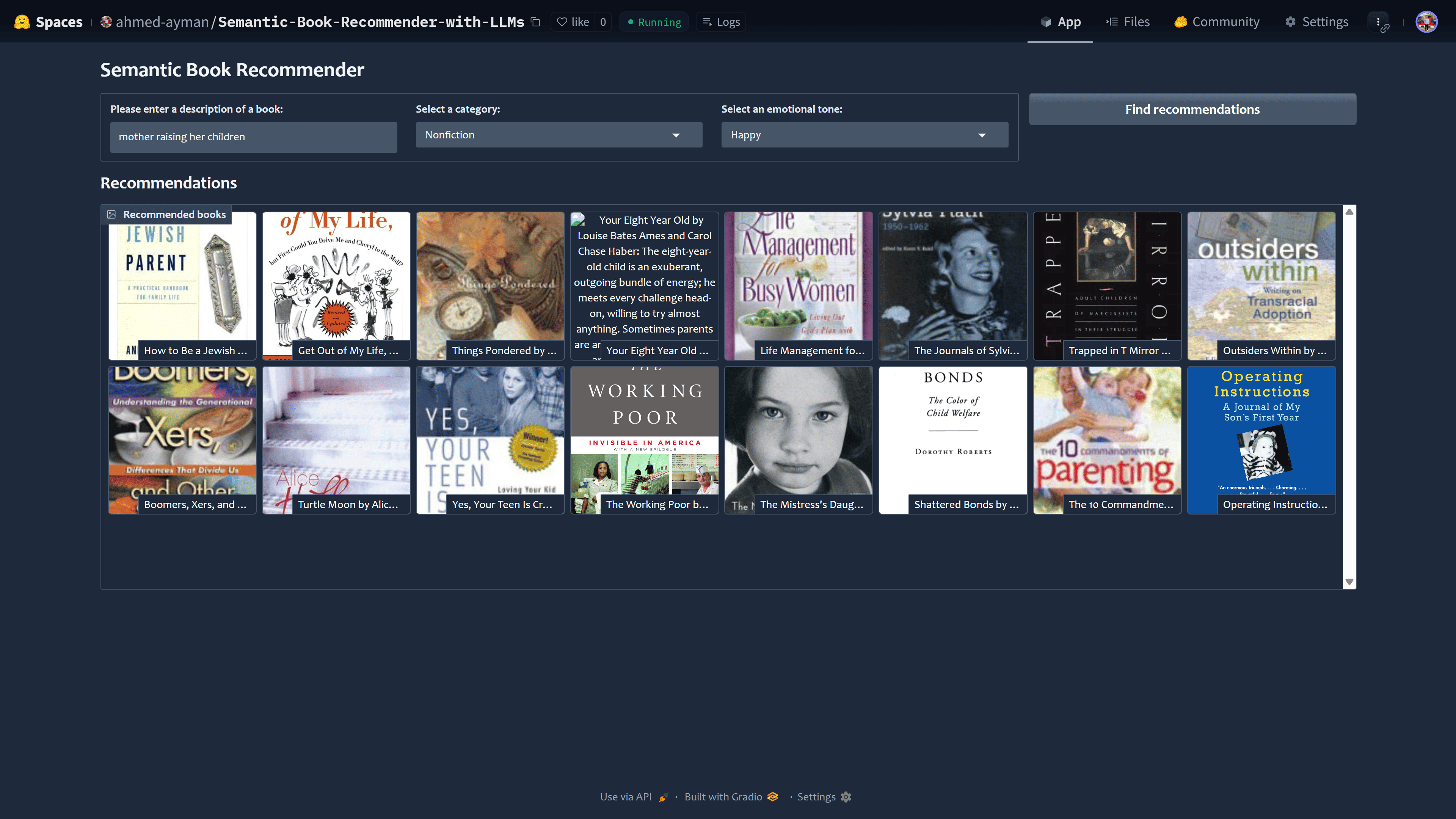 Semantic Book Recommender 